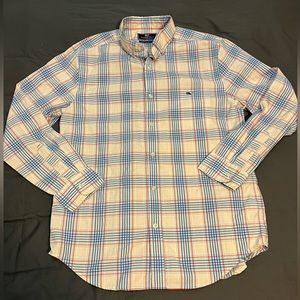 Vineyard Vines pastel plaid long sleeve button down shirt men’s medium